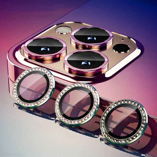 Kameraschutz iPhone Diamond Glitter - Uni Farben