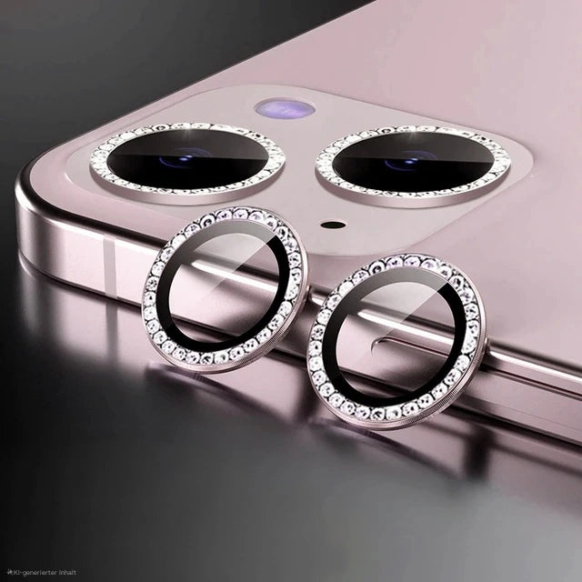 Kameraschutz iPhone Diamond Glitter - Uni Farben