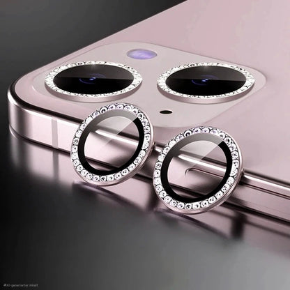 Kameraschutz iPhone Diamond Glitter - Uni Farben