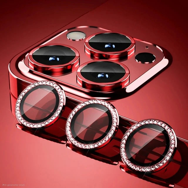 Kameraschutz iPhone Diamond Glitter - Uni Farben