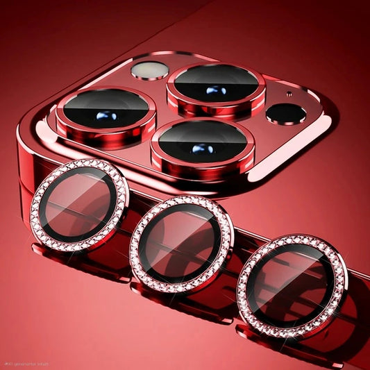 Kameraschutz iPhone Diamond Glitter - Uni Farben