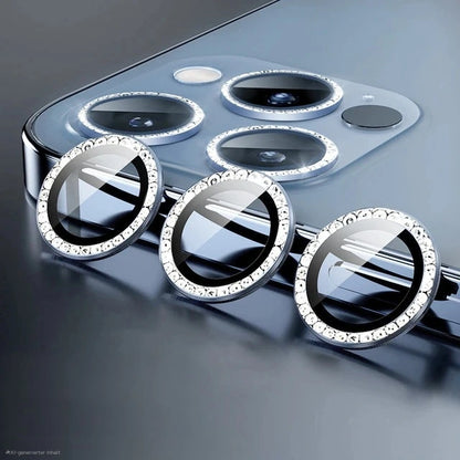 Kameraschutz iPhone Diamond Glitter - Uni Farben