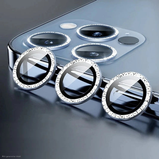 Kameraschutz iPhone Diamond Glitter - Uni Farben